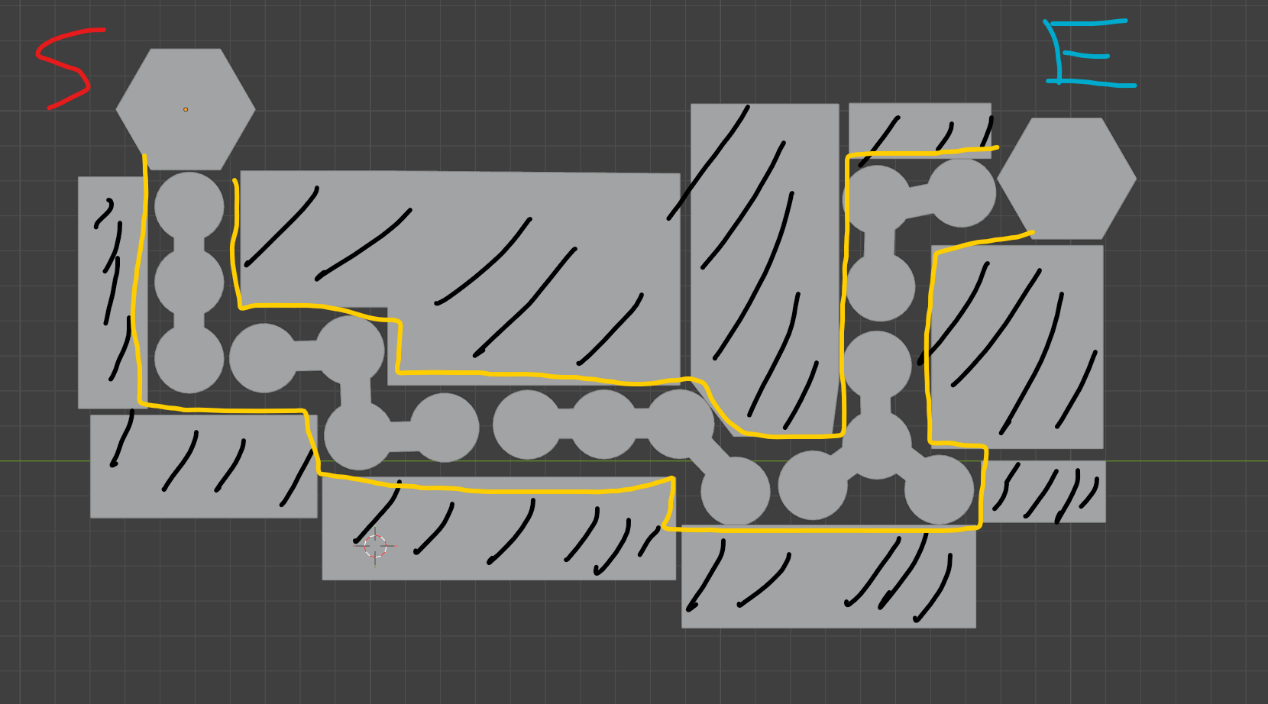 Puzzle design diagram · Gear shapes and valid / blocked areas
