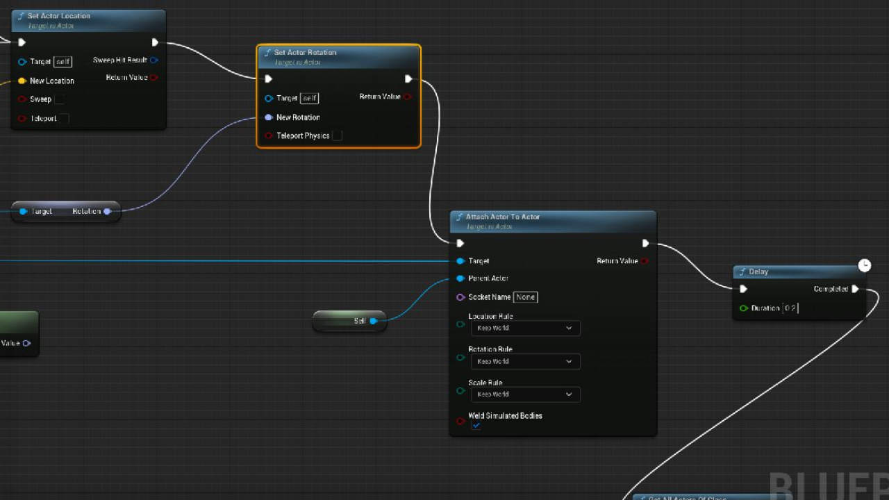 Prototype gameplay · Attached objects